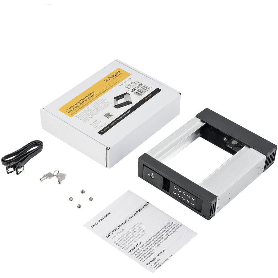 Startech.Com 5.25 To 3.5 Hard Drive Hot Swap Bay - For 3.5" Sata/Sas Drives - Trayless - Aluminum