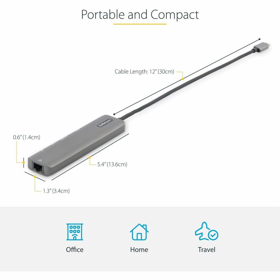 Startech.Com Dkt30Chsdpd1 Notebook Dock/Port Replicator Wired Usb 3.2 Gen 1 (3.1 Gen 1) Type-C Black, Grey