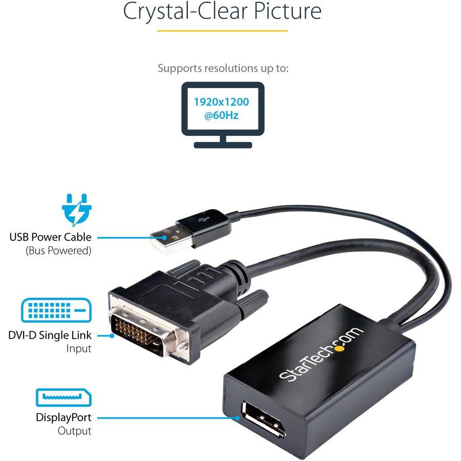 Startech.Com Dvi2Dp2 Video Cable Adapter Black