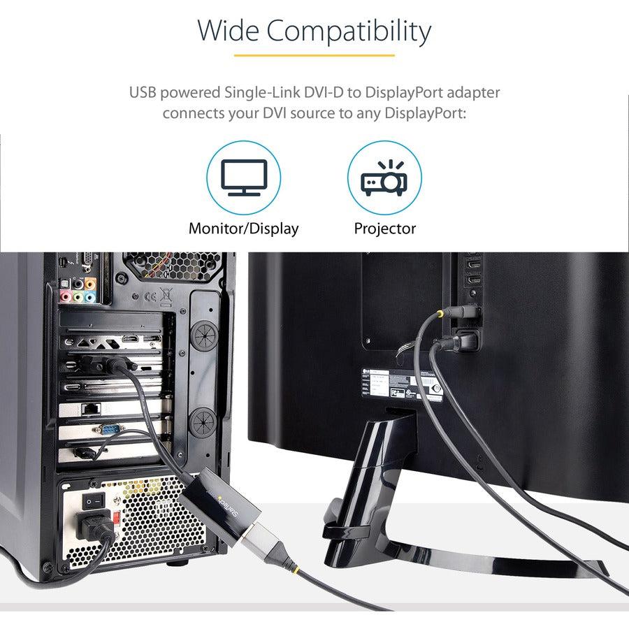 Startech.Com Dvi2Dp2 Video Cable Adapter Black
