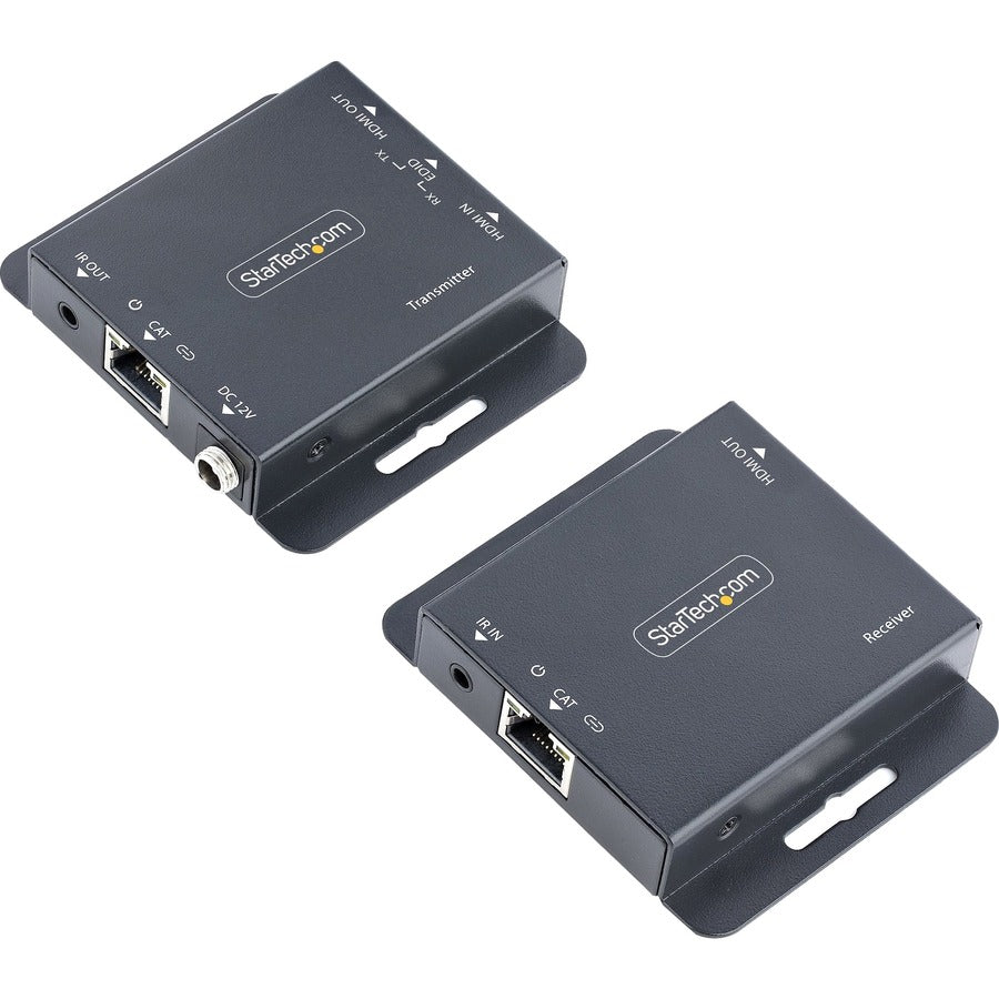 Startech.Com Hdmi Extender Over Cat6/Cat5, 4K30Hz/130Ft Or 1080P/230Ft Video Extender, Hdmi Over Ethernet Extender, Poc Hdmi Transmitter And Receiver Kit, Ir Ext. - Local Video