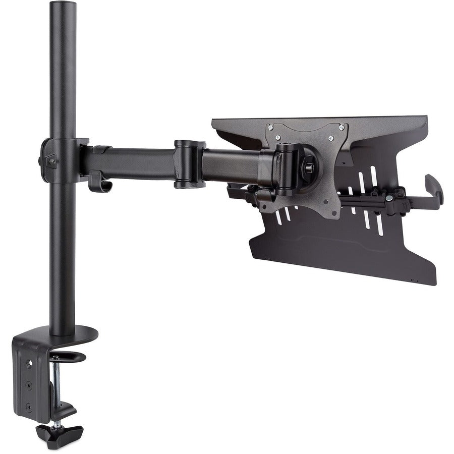 Startech.Com Laptop Desk Mount, Monitor And Laptop Arm Mount, Displays Up To 34In (8Kg / 17.6Lb), Vesa Laptop Tray Arm, Clamp / Grommet