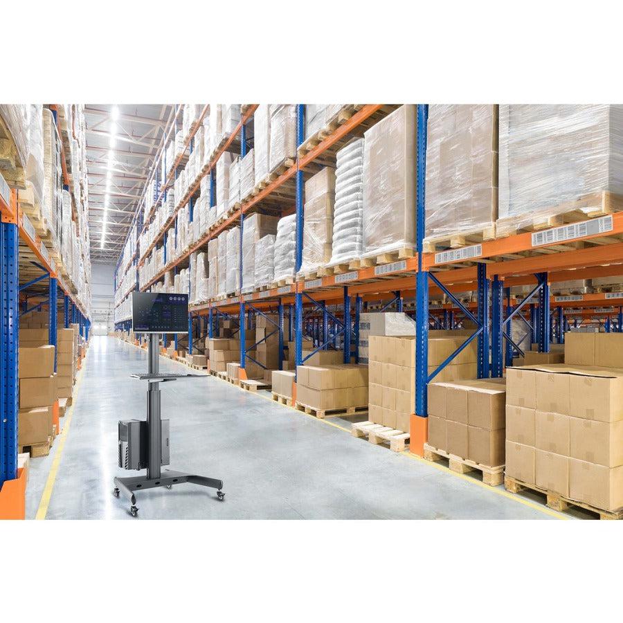 Startech.Com Mobile Workstation Cart With Monitor Mount, Cpu/Pc Holder, Keyboard Tray - Ergonomic