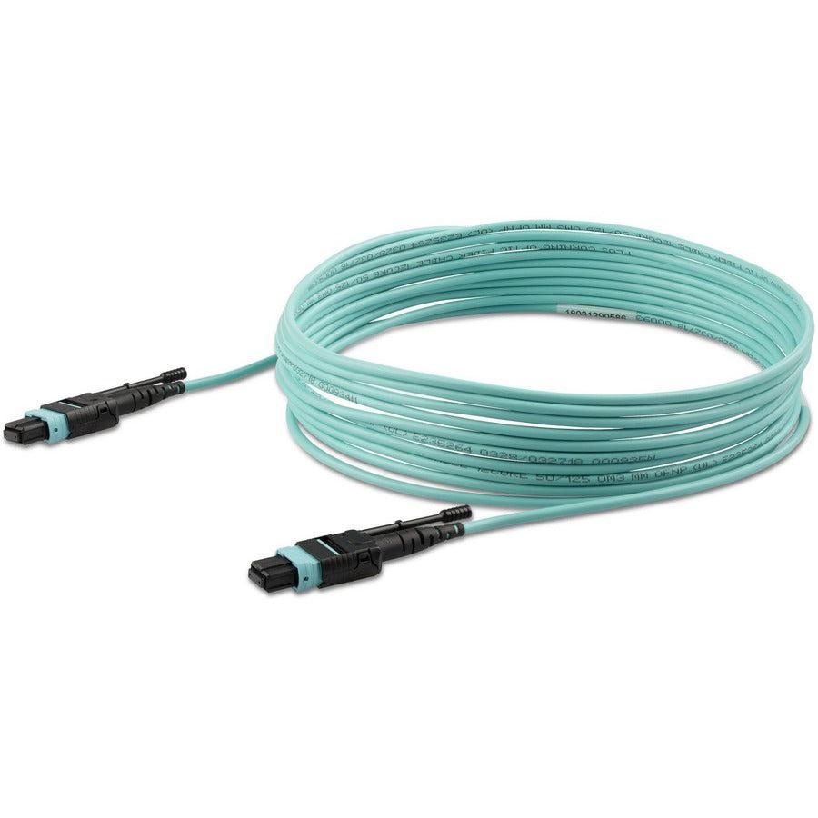 Startech.Com Mpo/Mtp Fiber Optic Cable - Plenum-Rated - Om3, 40Gb - Push/Pull-Tab - 5 M (15 Ft.)