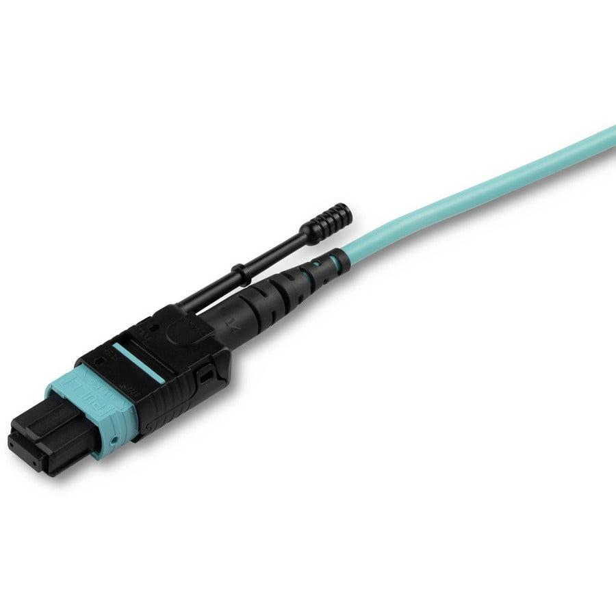 Startech.Com Mpo/Mtp To Lc Breakout Cable - Plenum-Rated - Om3, 40Gb - Push/Pull-Tab - 5 M (15 Ft.)