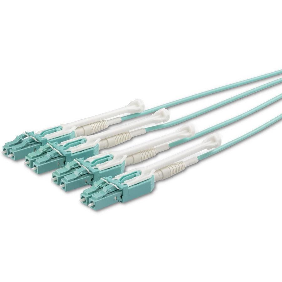 Startech.Com Mpo/Mtp To Lc Breakout Cable - Plenum-Rated - Om3, 40Gb - Push/Pull-Tab - 5 M (15 Ft.)