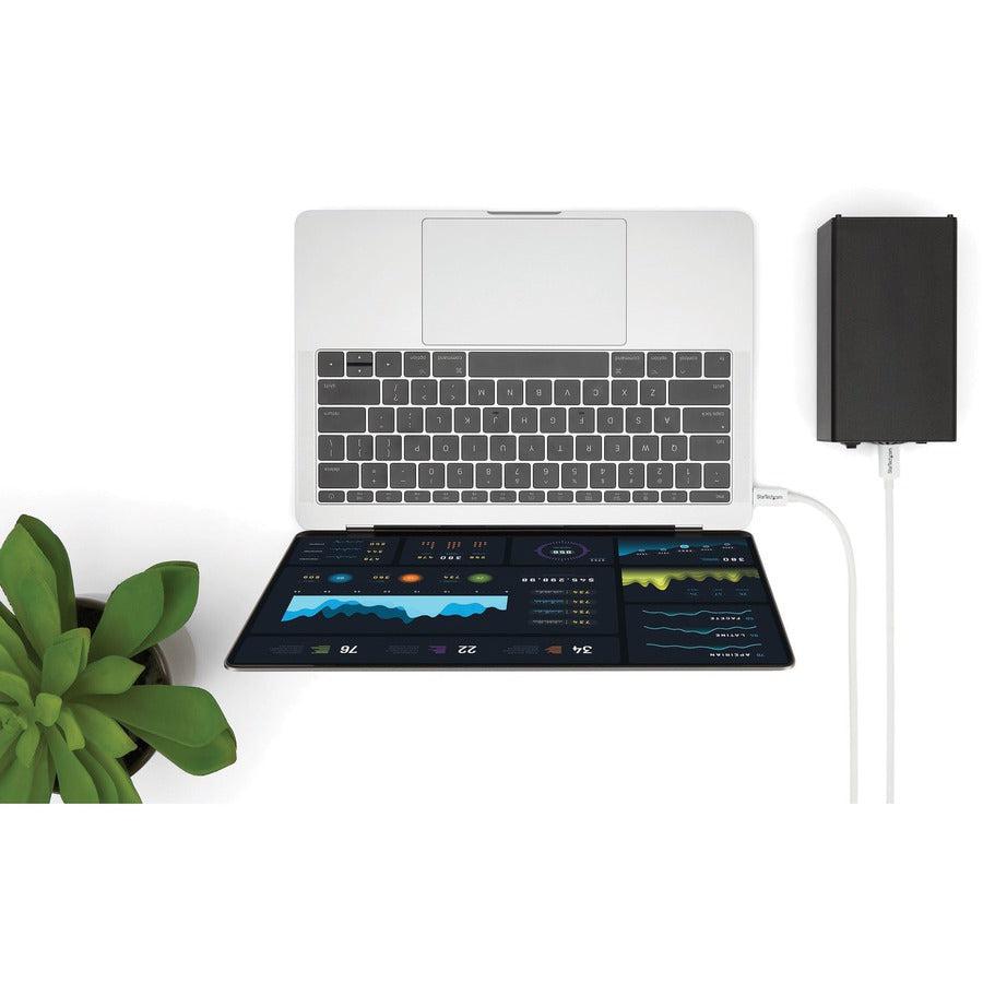 Startech.Com Thunderbolt 3 Cable - 20Gbps - 2M - White - Thunderbolt, Usb, And Displayport Compatible