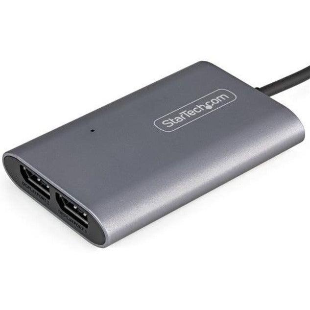 Startech.Com Thunderbolt 3 To Dual Displayport Adapter Dp 1.4 - Dual 4K 60Hz Or Single 8K/5K