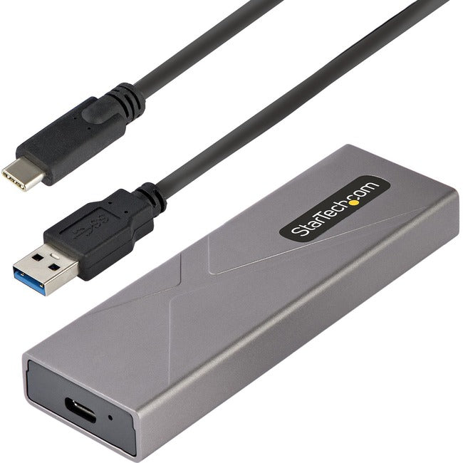 Startech.Com Usb-C 10Gbps To M.2 Nvme Or M.2 Sata Ssd Enclosure, Tool-Free M.2 Pcie/Sata Ngff Ssd Enclosure, Portable Aluminum Case, Usb Type-C & Usb-A Host Cables, For 2230/2242/2260/2280 - Works W/ Thunderbolt 3 (M2-Usb-C-Nvme-Sata) - Storage Enclosure