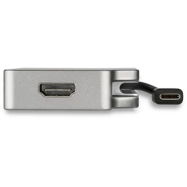 Startech.Com Usb C Multiport Video Adapter W/ Hdmi, Vga, Mini Displayport Or Dvi - Usb Type C Monitor Adapter To Hdmi 2.0 Or Mdp 1.2 (4K 60Hz) - Vga Or Dvi (1080P) - Space Gray Aluminum