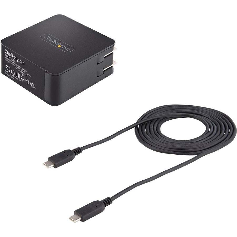 Startech.Com Usb C Wall Charger - Usb C Laptop Charger 60W Pd - 6Ft/2M Cable - Universal Compact