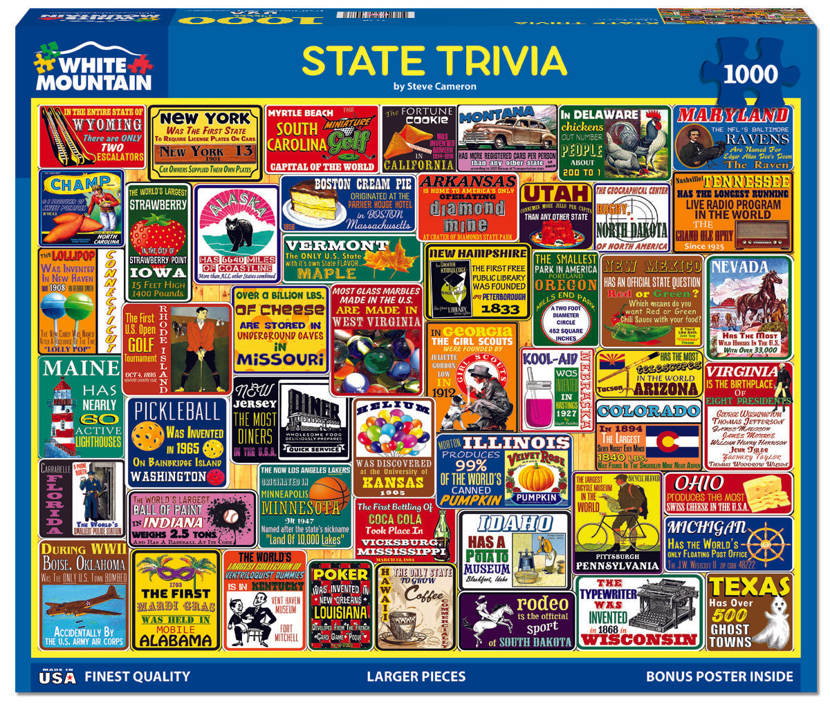 State Trivia - 1000 Piece Jigsaw Puzzle