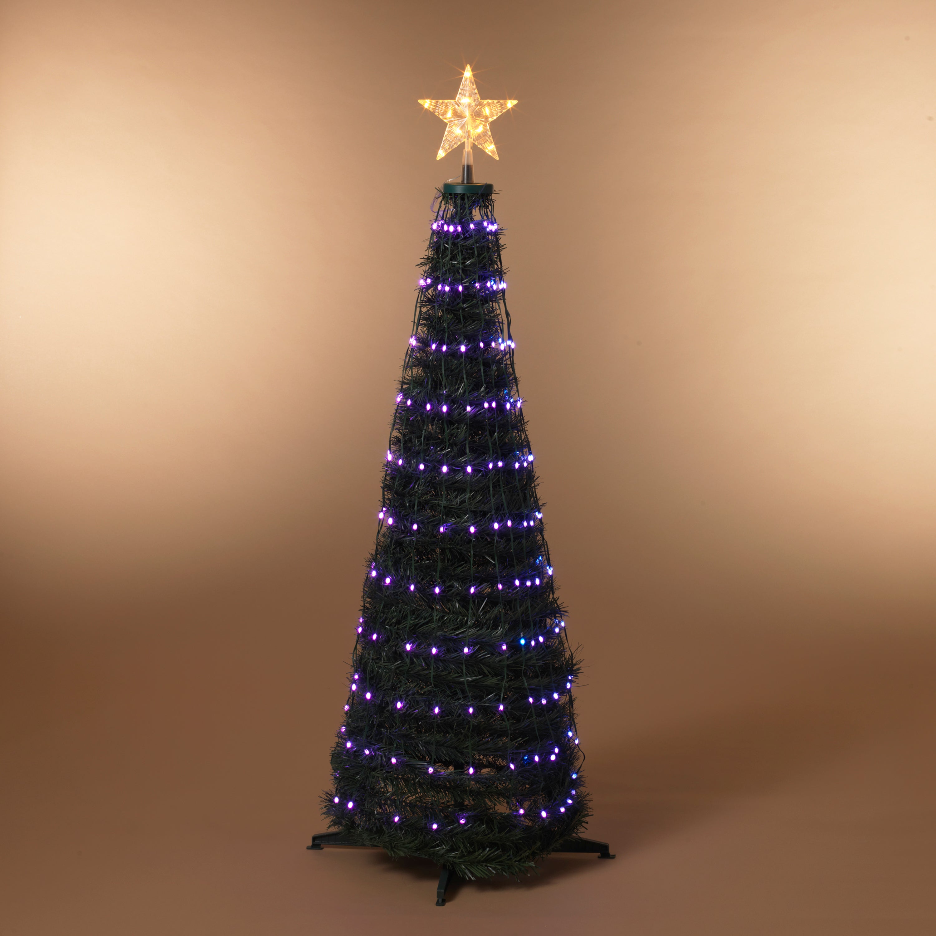 Steel Frame Pole Tree with Color Change LED Lighting - 4 Feet Tall