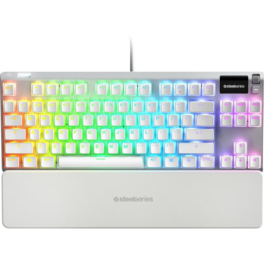SteelSeries Apex 7 TKL Ghost Gaming Keyboard - Cable Connectivity - USB Interface - RGB LE