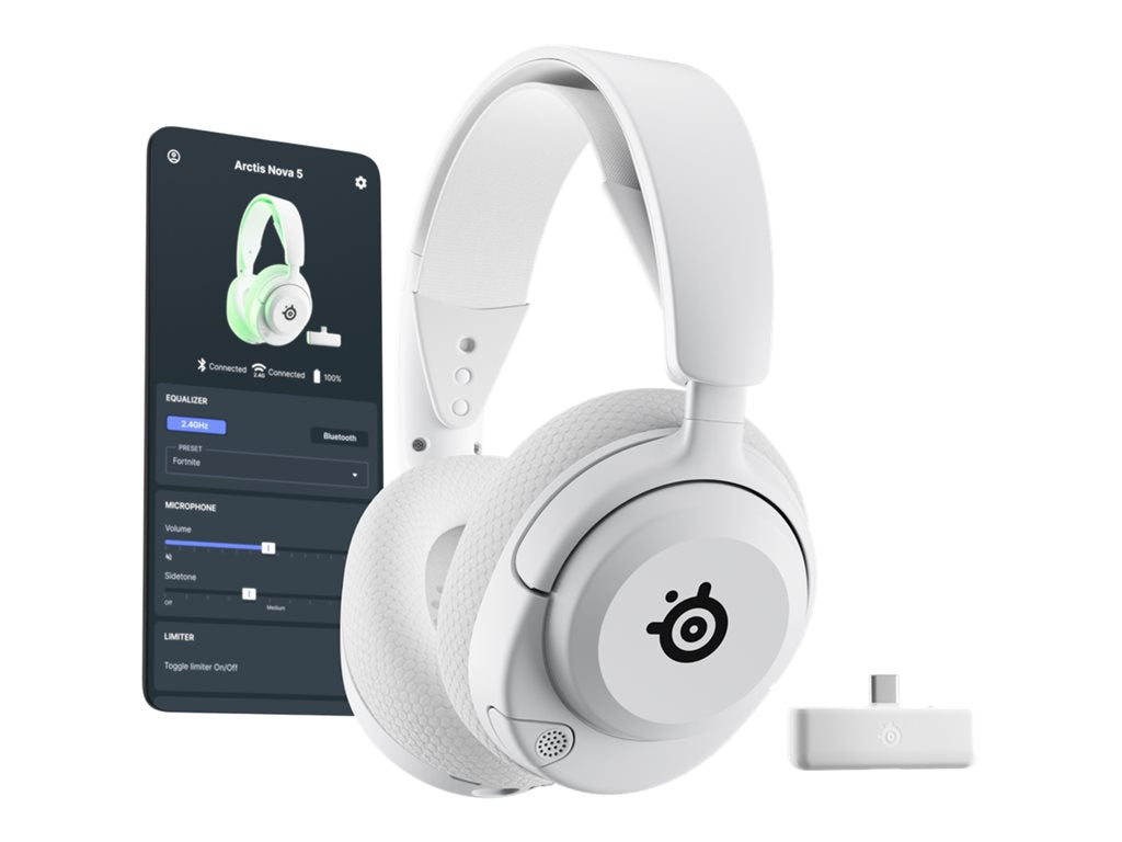 SteelSeries Arctis Nova 5X - For Xbox - headset - full size - Bluetooth / 2.4 GHz radio frequency - wireless - USB-C via