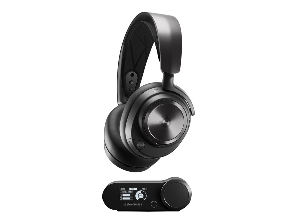 SteelSeries Arctis Nova Pro Wireless - Headset system - full size - Bluetooth / 2.4 GHz radio frequency - wireless -