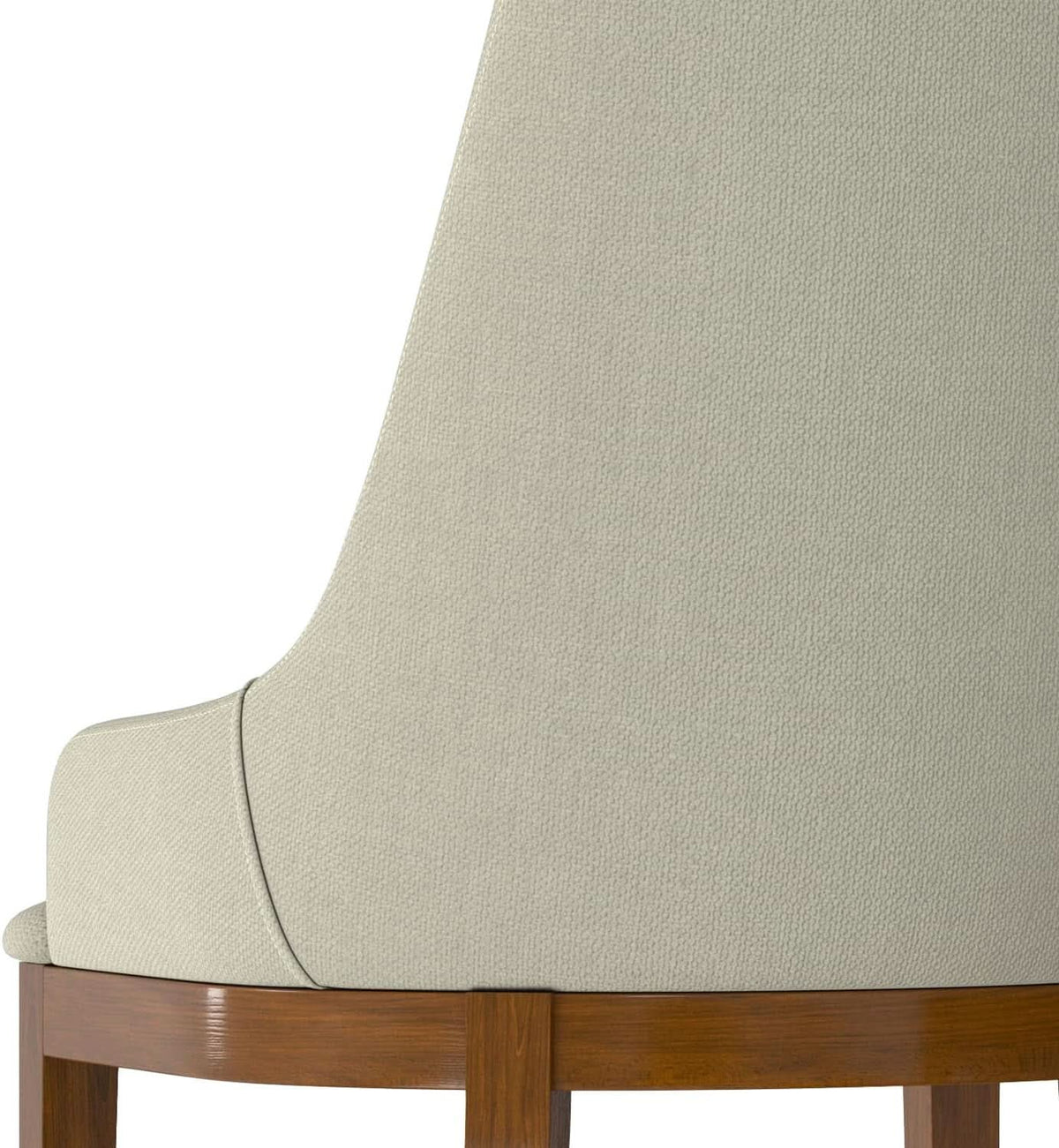 Stephanie Contemporary Dining Chair Set Of 2 In Natural Linen Look Fabric