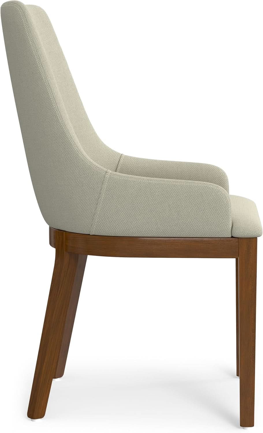 Stephanie Contemporary Dining Chair Set Of 2 In Natural Linen Look Fabric