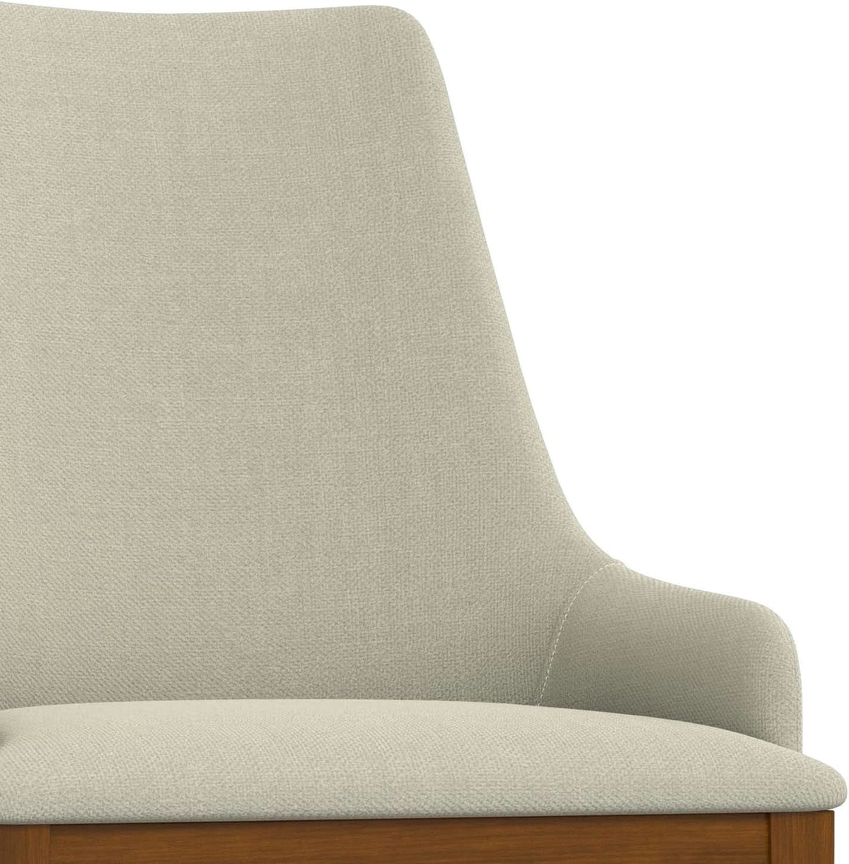 Stephanie Contemporary Dining Chair Set Of 2 In Natural Linen Look Fabric