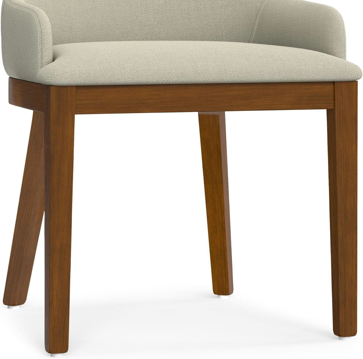 Stephanie Contemporary Dining Chair Set Of 2 In Natural Linen Look Fabric