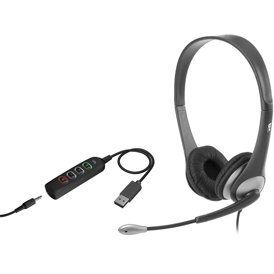 Stereo Headset With Usb Ctrl,Noise Cancel Mic Mute Vol. Adj