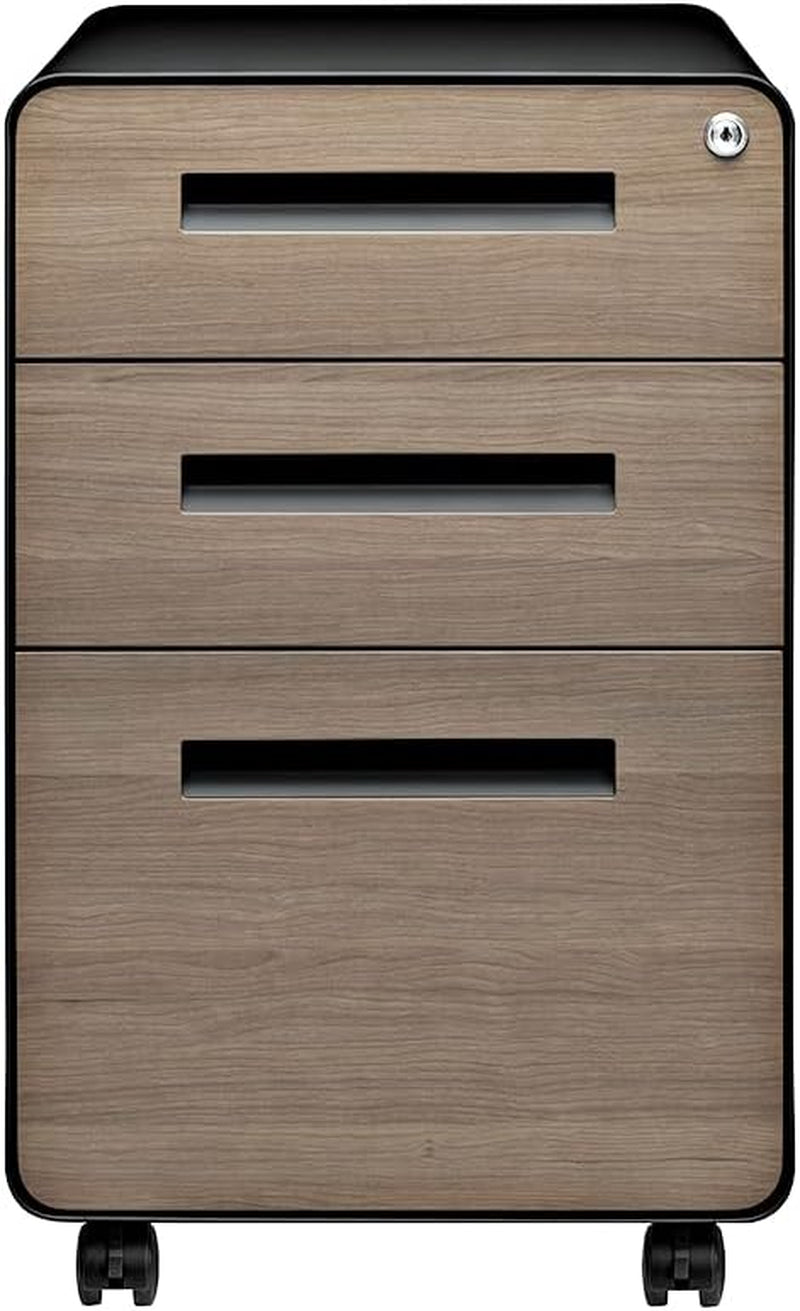 Stockpile 3 Drawer File Cabinet Lock Under Desk Metal