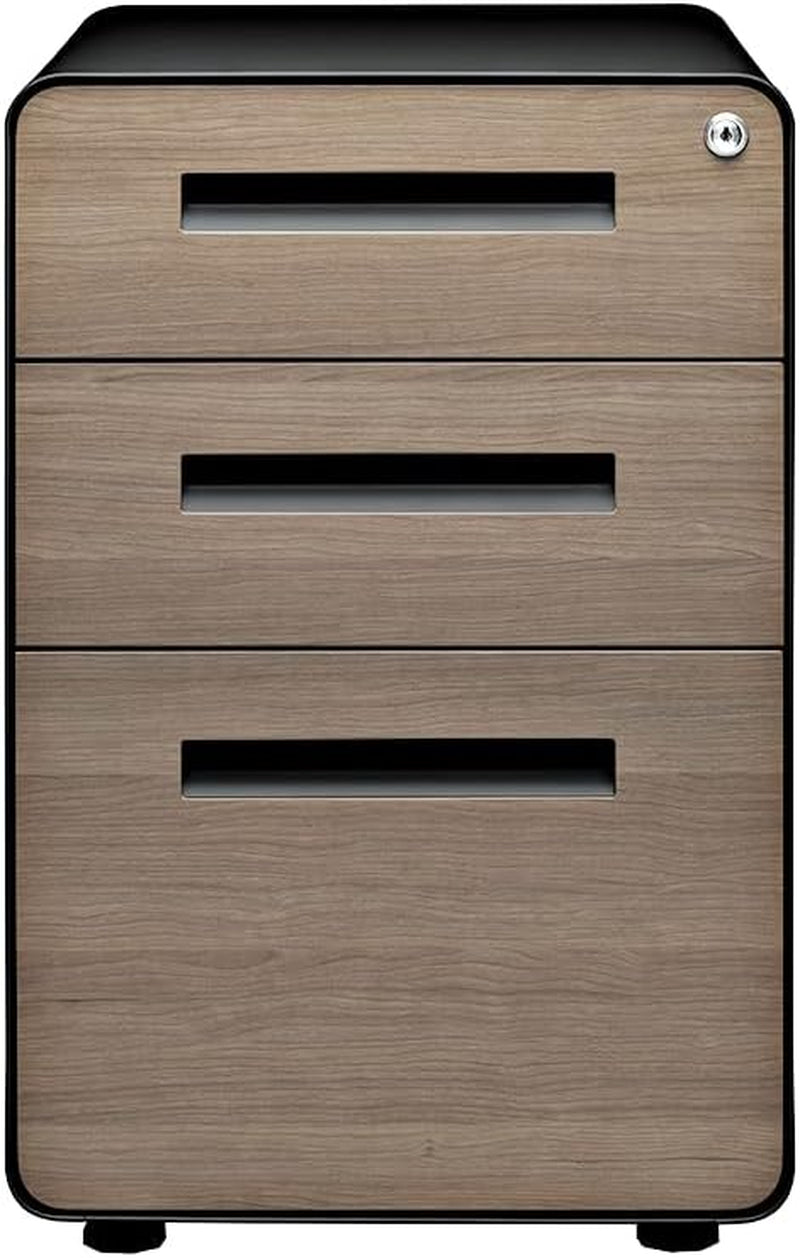 Stockpile 3 Drawer File Cabinet Lock Under Desk Metal