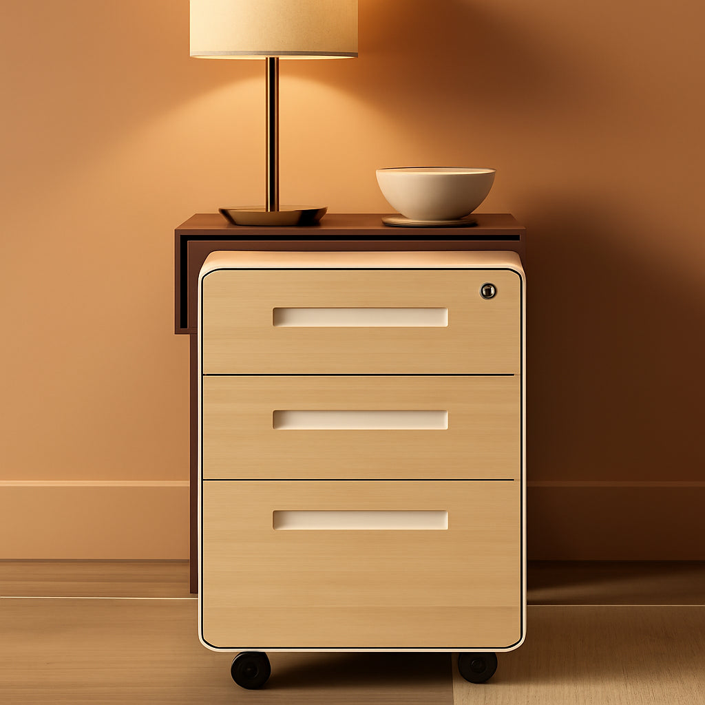 Stockpile 3 Drawer File Cabinet With Lock For Office Use