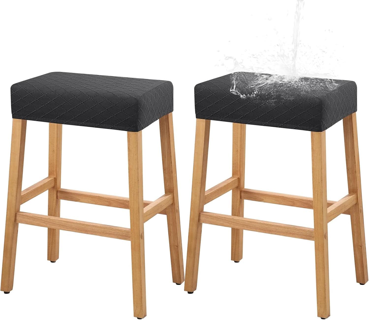 Stretch Waterproof Bar Stool Covers 2 Pack For Counter