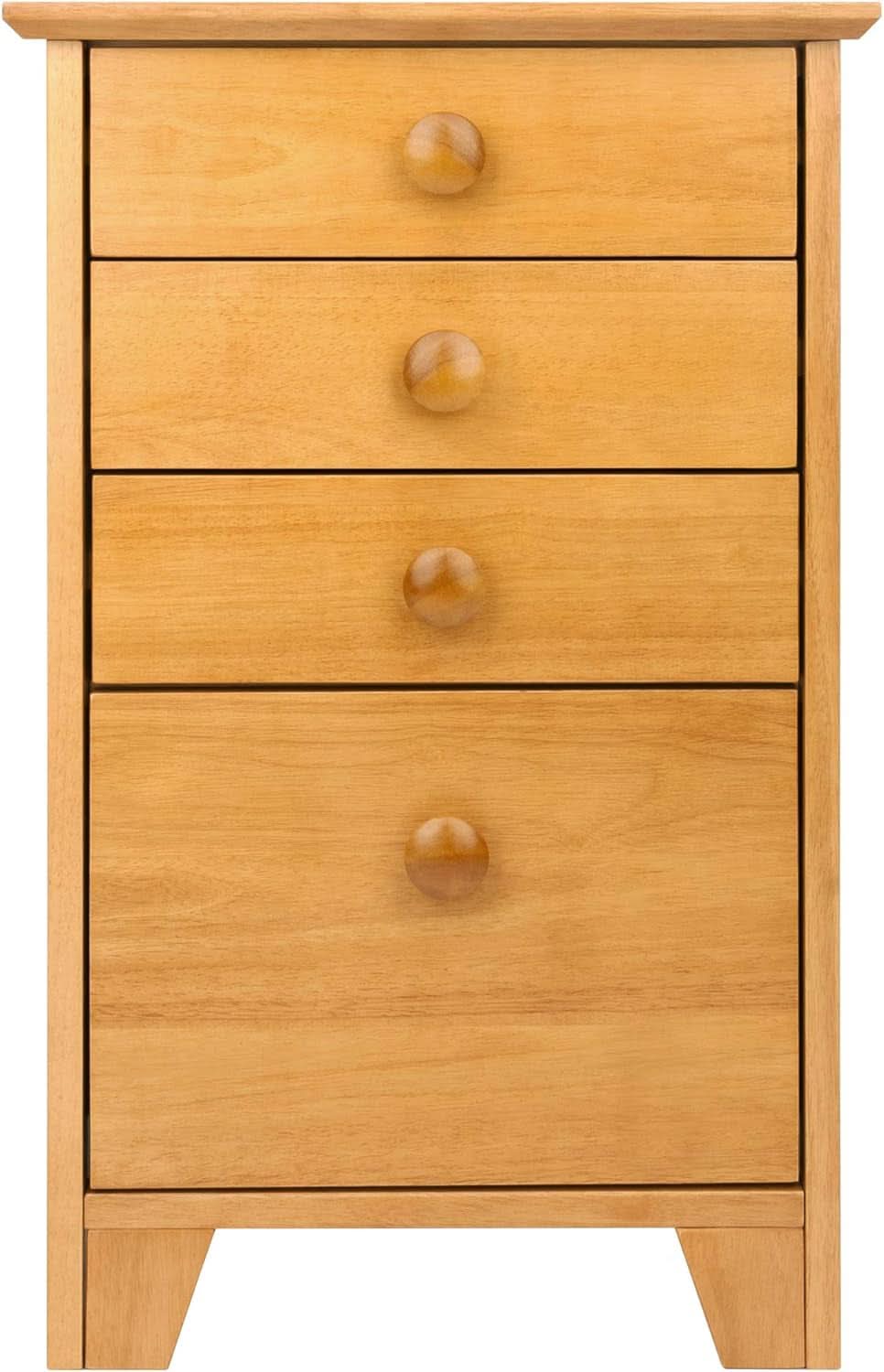 Studio File Cabinet Honey Finish With Three Drawers