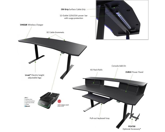 Studio Standing Desk DS72W-LFT