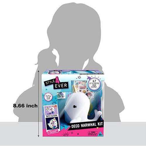 Style 4 Ever Deco Narwhal Kit – Glow & Craft Fun for Kids 6+