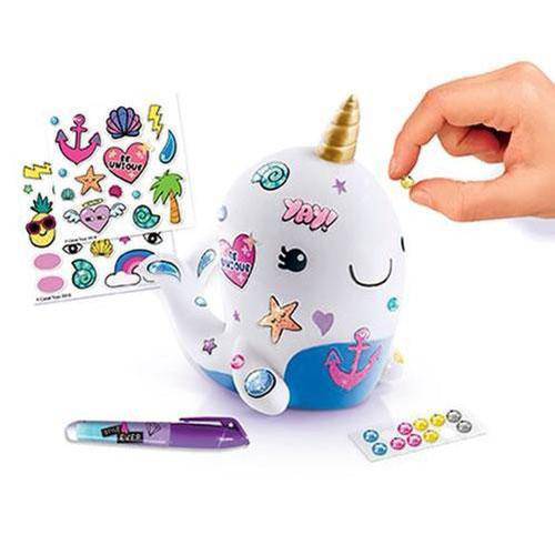 Style 4 Ever Deco Narwhal Kit – Glow & Craft Fun for Kids 6+