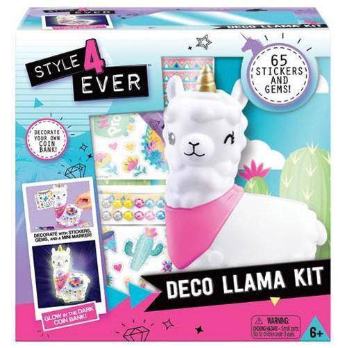 Style 4 Ever Glow in the Dark Deco Llama Kit for Kids