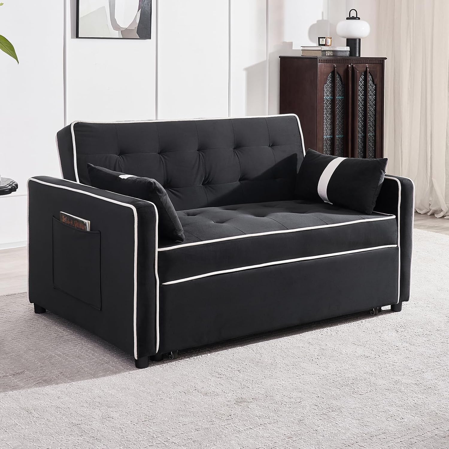 Stylish 3 in 1 Convertible Sofa Bed for Relaxation