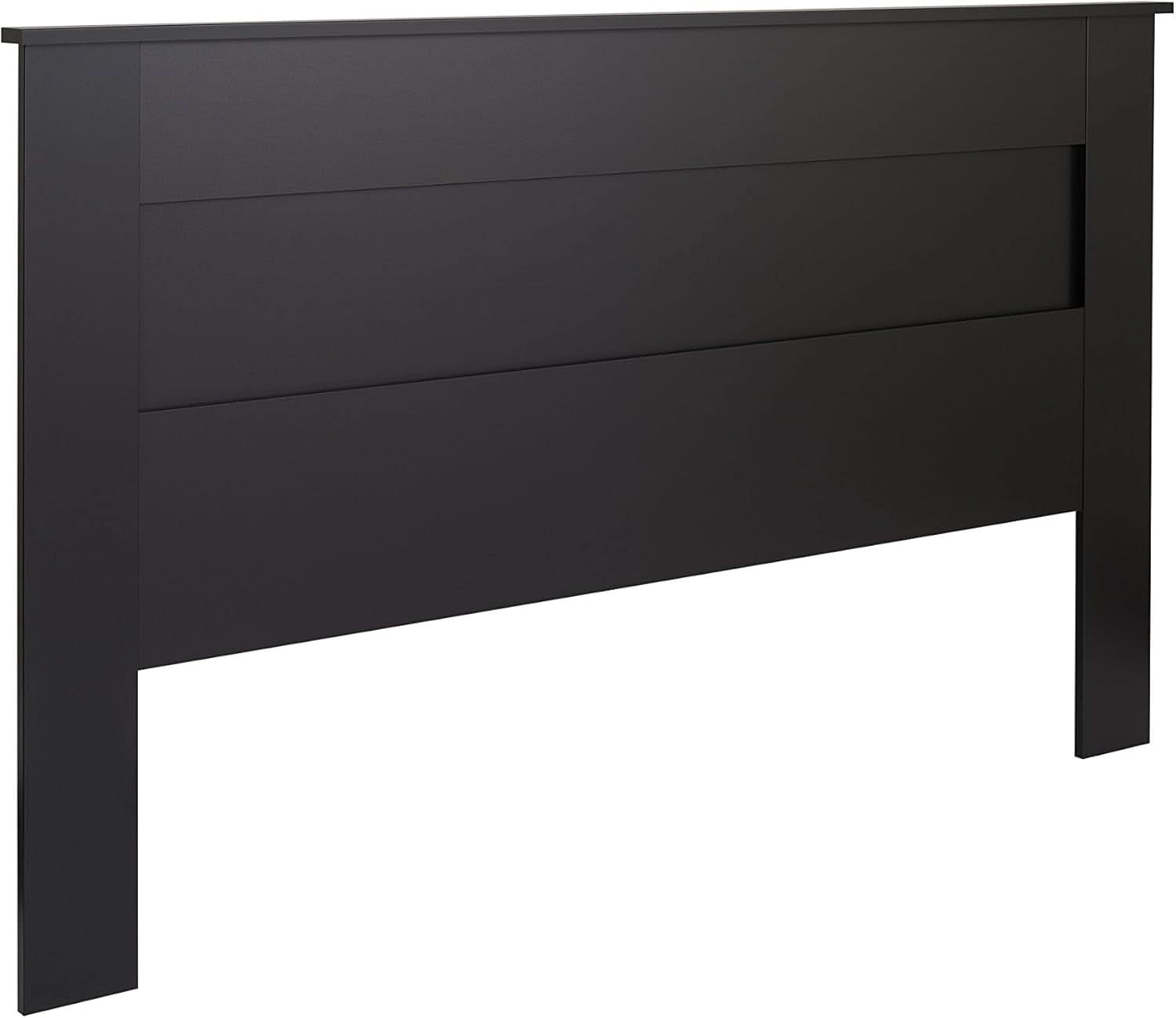 Stylish Black Wood Panel Headboard for King Beds
