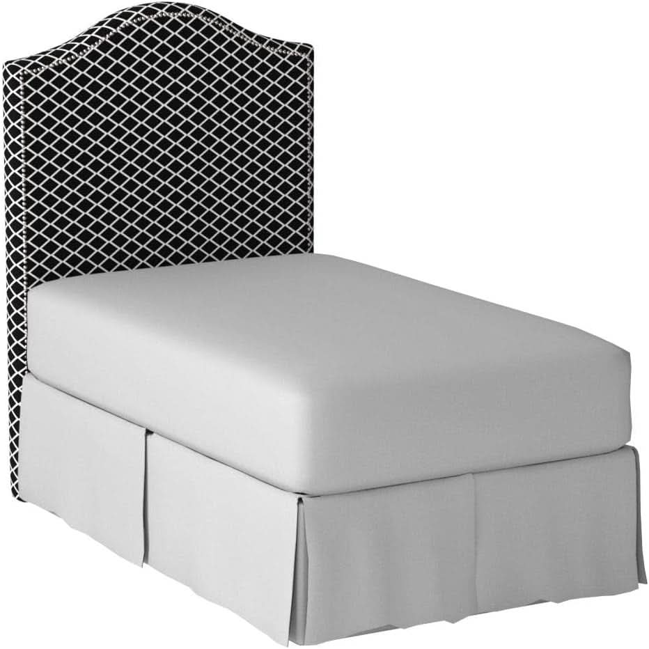 Stylish Black and White Lattice Headboard for Bedrooms