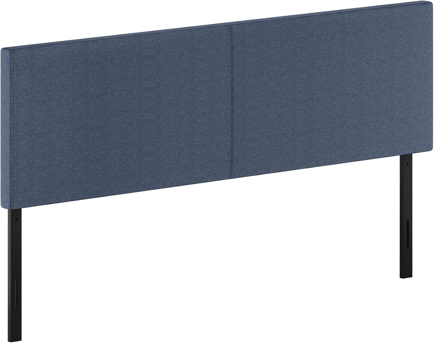 Stylish King Size Upholstered Headboard in Denim
