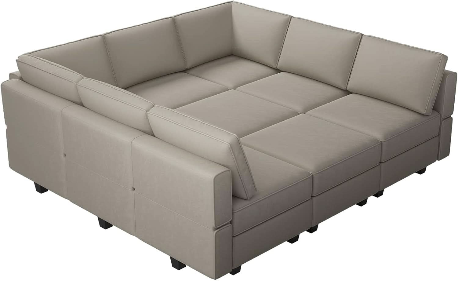 Stylish Modular Sectional Sofa with Reversible Chaise