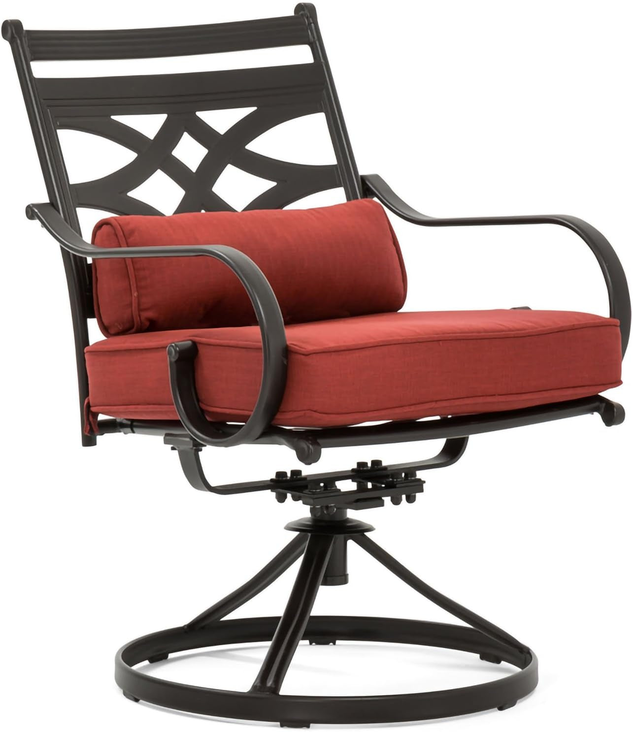 Stylish Seven Piece Outdoor Dining Set with Swivel Rockers