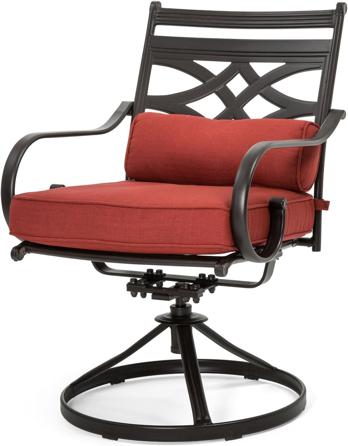 Stylish Seven Piece Outdoor Dining Set with Swivel Rockers