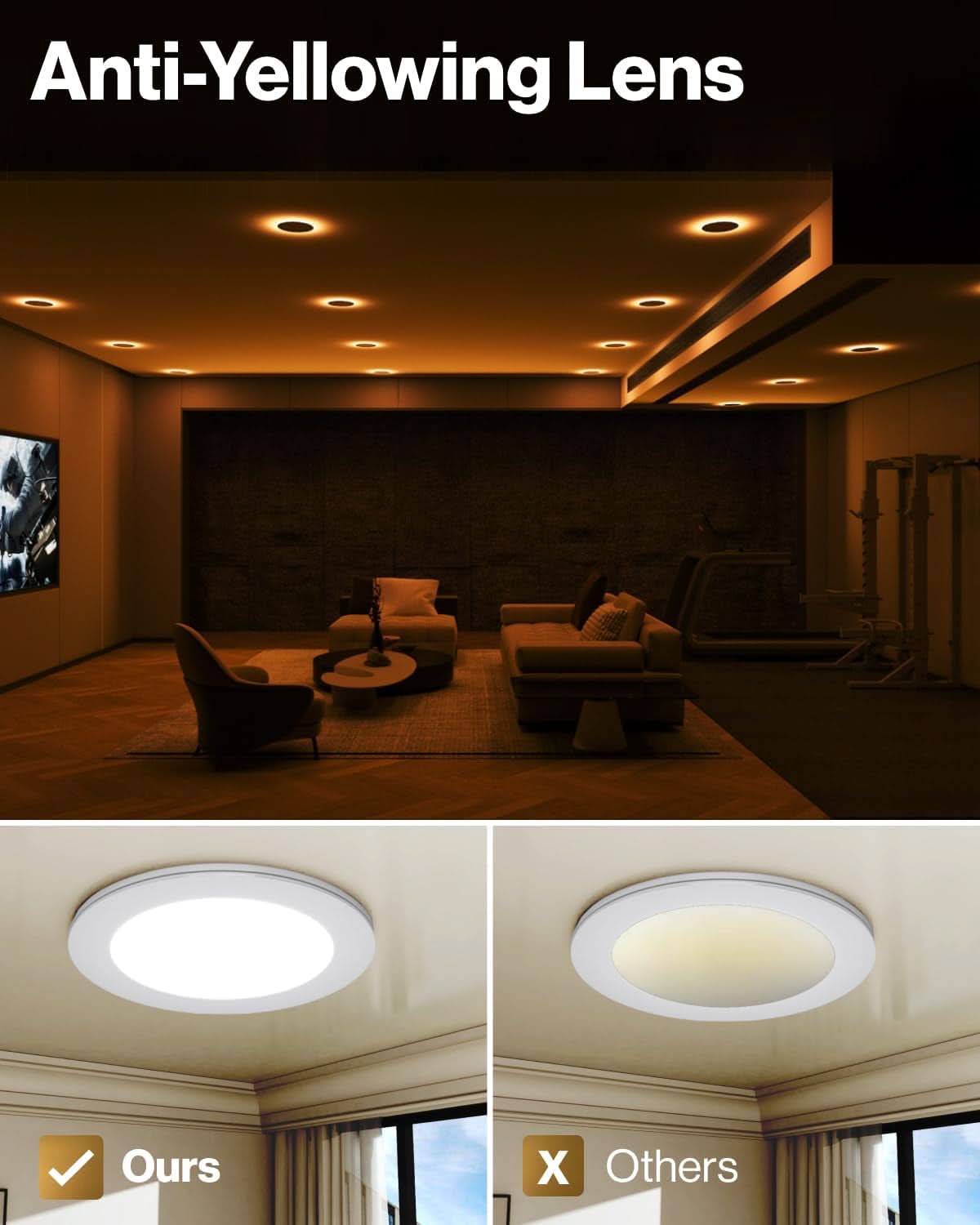 Sunco 24-Pack 4 Inch Ultra Thin LED Recessed Ceiling Lights