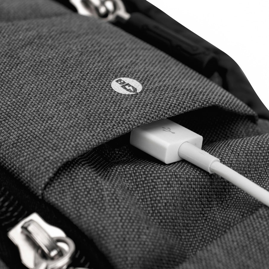 Swissdigital Design EMPERE TM SD712M-B Carrying Case (Backpack) for 15.6" to 16" Amazon, Apple iPhone iPad Notebook, MacBook, Chromebook - Black/Gray