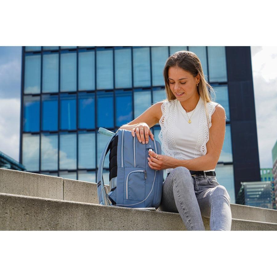 Swissdigital Design KATY ROSE F SD1006F-13 Carrying Case (Backpack) for 15.6" to 16" Apple iPhone iPad Notebook, MacBook Pro - Blue