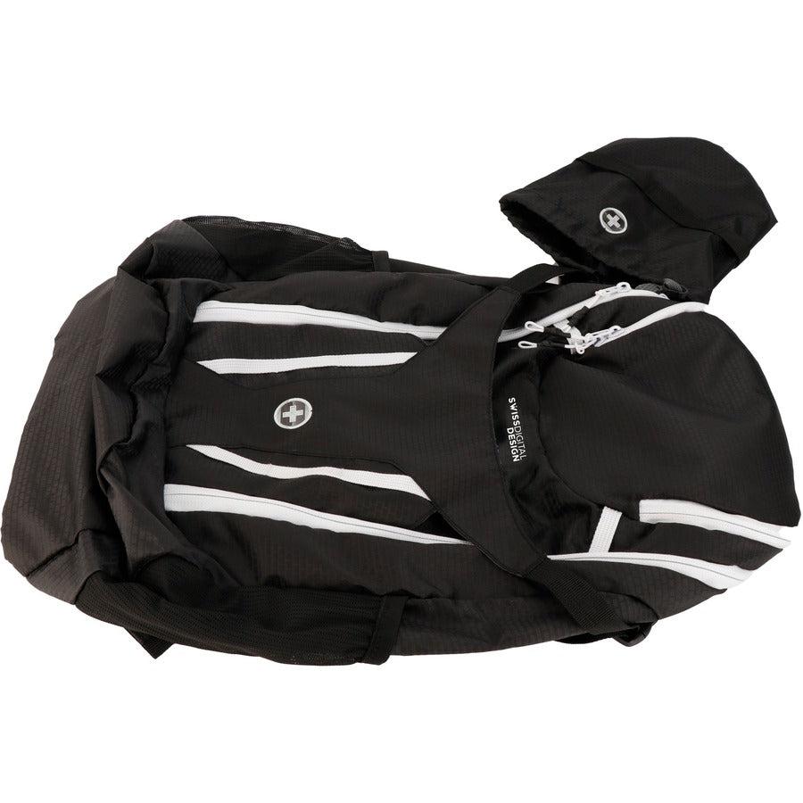 Swissdigital Design Kangaroo SD1596-01 Rugged Carrying Case (Backpack) for 16" Apple Notebook, MacBook Pro, Cell Phone, Tablet, Accessories - Black