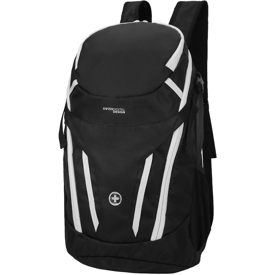 Swissdigital Design Kangaroo SD1596-01 Rugged Carrying Case (Backpack) for 16" Apple Notebook, MacBook Pro, Cell Phone, Tablet, Accessories - Black