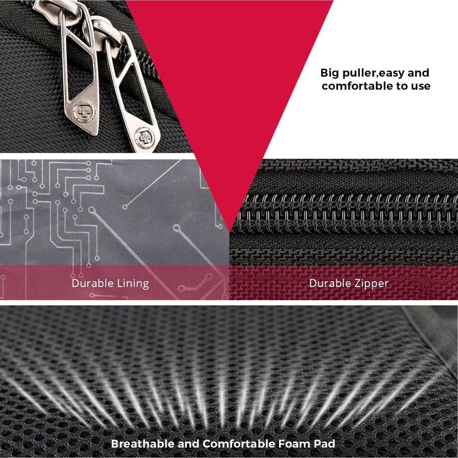 Swissdigital Design Pixel SD-857 Carrying Case (Backpack) for 15.6" to 16" Apple iPhone iPad Notebook, MacBook Pro - Black