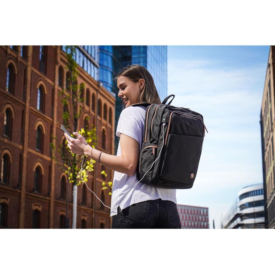 Swissdigital Design SD1006-01 Carrying Case (Backpack) for 15.6" to 16" Apple, Amazon Notebook, MacBook Pro - Black