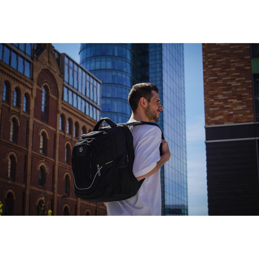 Swissdigital Design TERABYTE F J16BTF-02 Carrying Case (Backpack) for 15.6" to 16" Apple iPhone iPad MacBook Pro, Notebook, Travel Essential - Black/Gray