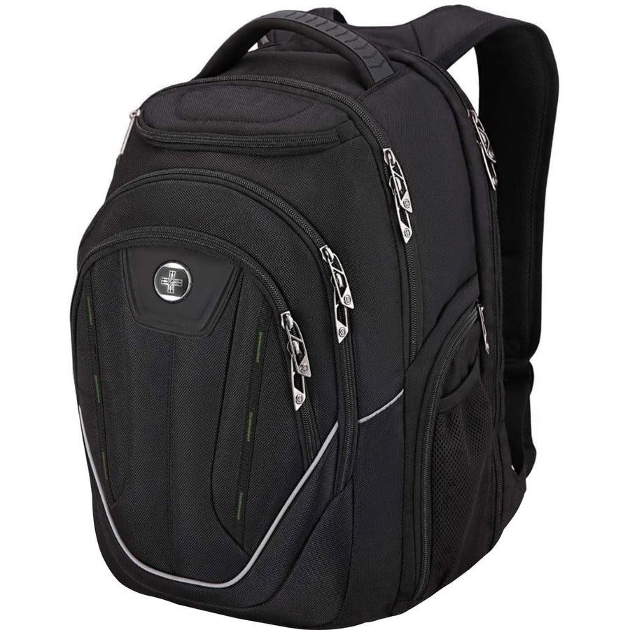 Swissdigital Design TERABYTE F J16BTF-21 Carrying Case (Backpack) for 15.6" to 16" Apple iPhone iPad MacBook Pro, Notebook - Black/Green